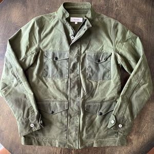 Gustin Waxed Canvas Field Jacket, Green, Small
